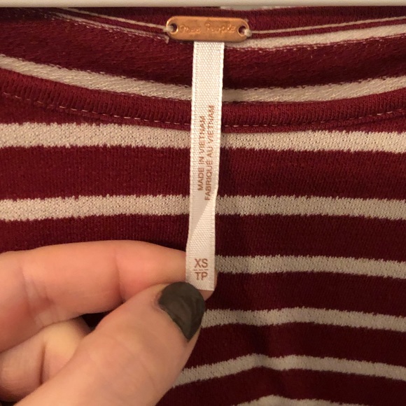 Free People french kiss striped blouse XS - Picture 6 of 8